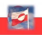 Σημαία της Γροιλανδίας, αυτόνομη επαρχία του Βασιλείου της Δανίας
